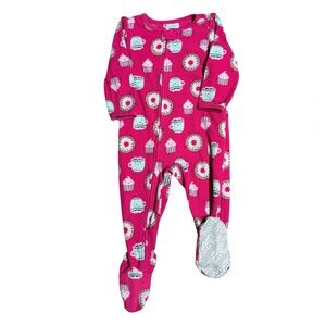 Carter's Baby Toddler Girl Cupcake Fleece Footie Pajamas Size 18 Months